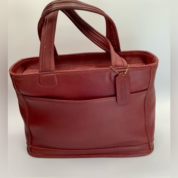 Vintage Coach Bleeker Satchel Tote Bag in Maroon - Picture 1 of 10